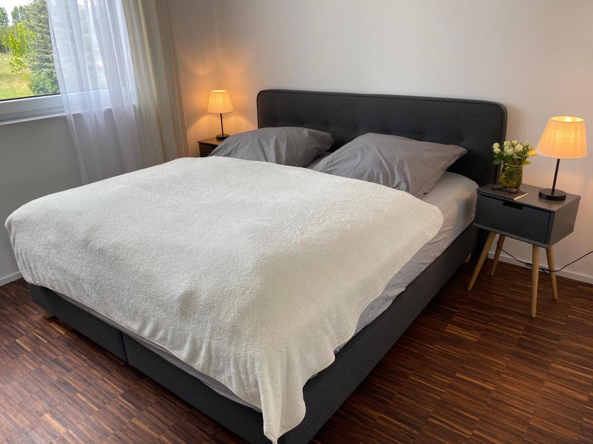 Modernes Apartment Am Hafen Mit Seeblick 그로스래셴 외부 사진